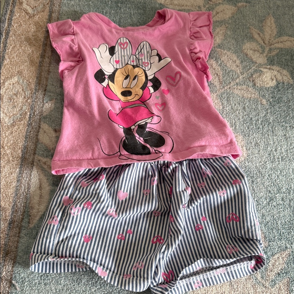 Pink Minnie Mouse Girls Set